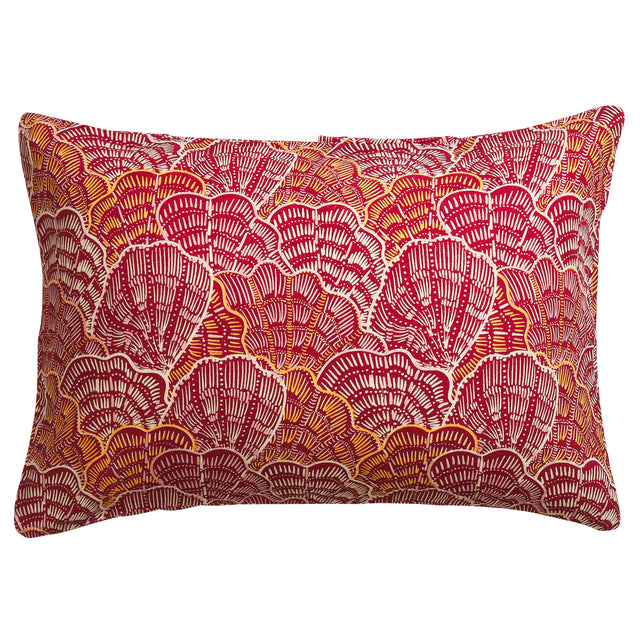 Claudelle Linen Pillowcase Set - Crimson Standard