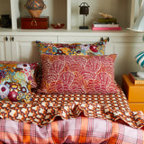 Claudelle Linen Pillowcase Set - Crimson Standard