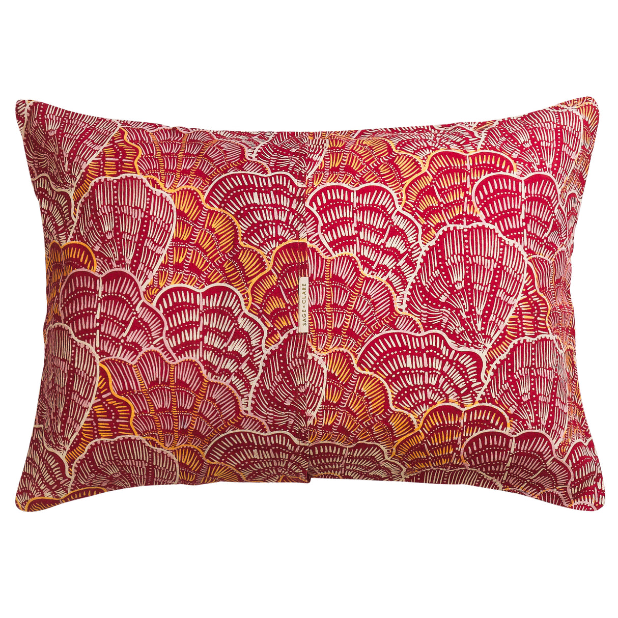 Claudelle Linen Pillowcase Set - Crimson Standard