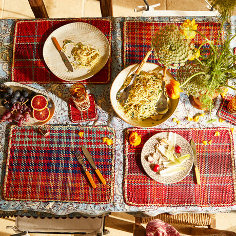 Isla Placemat Set - Crimson