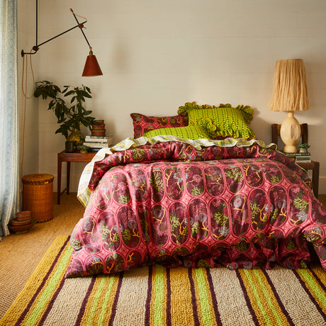 Naia Linen Quilt Cover - Garnet King Single/Double