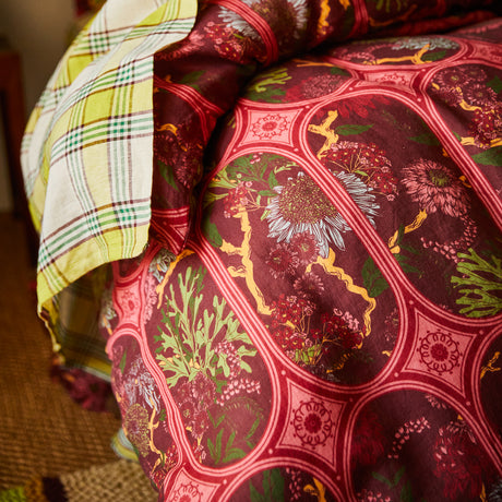 Naia Linen Quilt Cover - Garnet King Single/Double