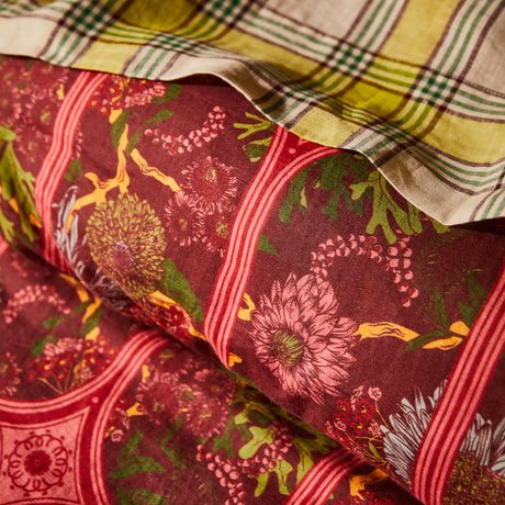 Naia Linen Quilt Cover - Garnet King Single/Double