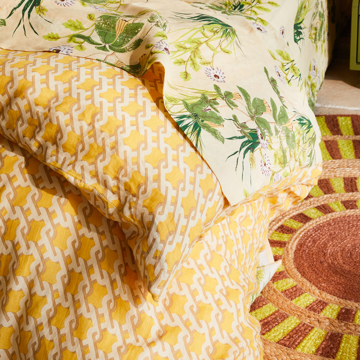 Maricela Linen Quilt Cover - Dune Queen