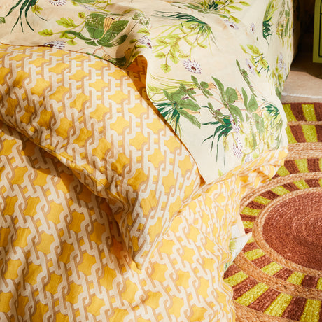 Maricela Linen Quilt Cover - Dune Queen