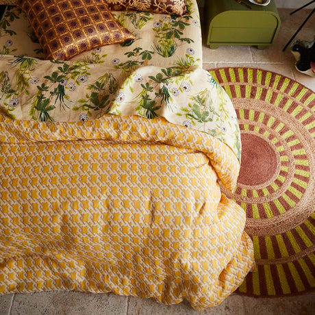Maricela Linen Quilt Cover - Dune Queen