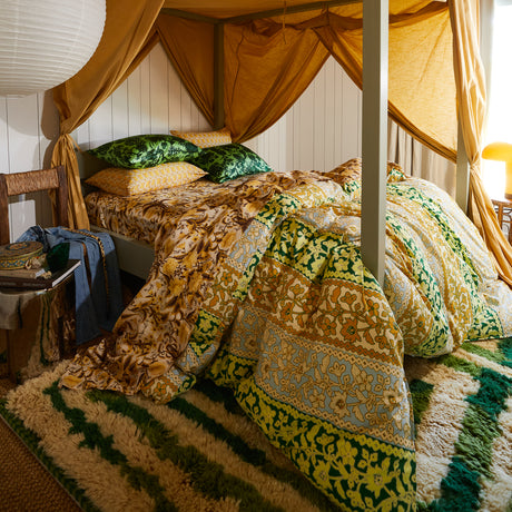 Thea Cotton Quilt Cover - Kelp Queen