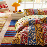 Thea Cotton Quilt Cover - Vermillion Queen