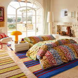 Thea Cotton Quilt Cover - Vermillion Queen