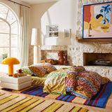 Thea Cotton Quilt Cover - Vermillion Queen