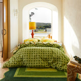 Gabriella Cotton Quilt Cover - Key Lime Queen