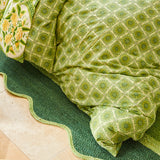 Gabriella Cotton Quilt Cover - Key Lime Queen