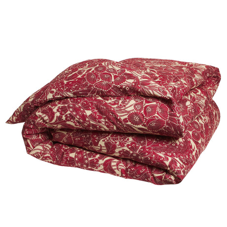 Lucia Linen Quilt Cover - Crimson Queen