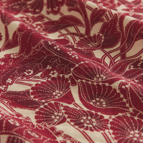 Lucia Linen Quilt Cover - Crimson Queen