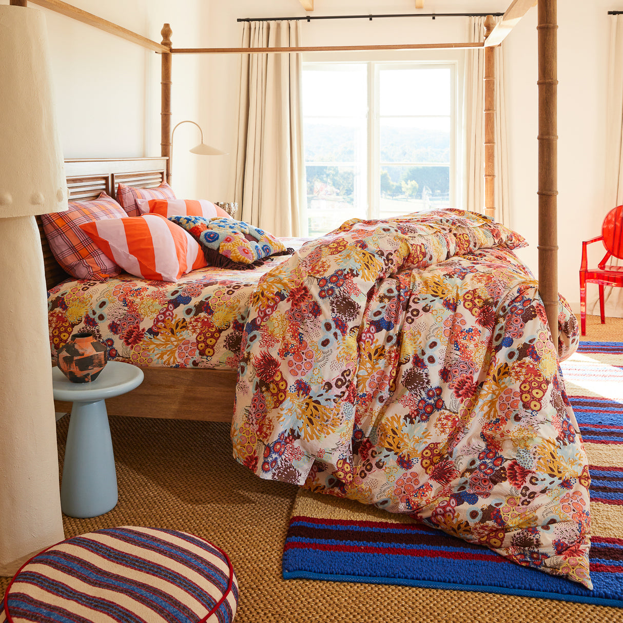 Cora Cotton Quilt Cover - Pearl Single