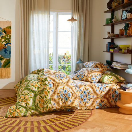 Margaret Cotton Quilt Cover - La Palma Single