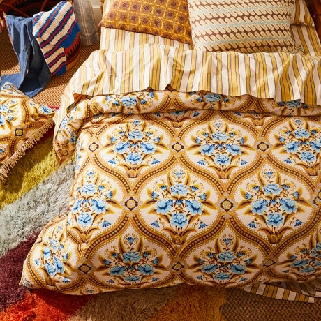 Margaret Cotton Quilt Cover - Clay Single