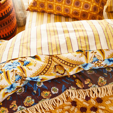 Margaret Cotton Quilt Cover - Clay Single