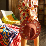 Luce Straw Hat - Garnet