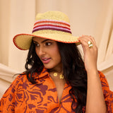 Luce Straw Hat - Vermillion