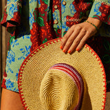 Luce Straw Hat - Vermillion