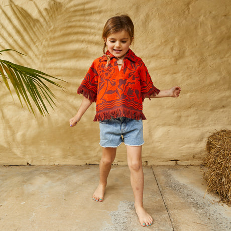 Rosalia Kids Cover Up - Flame 3/4