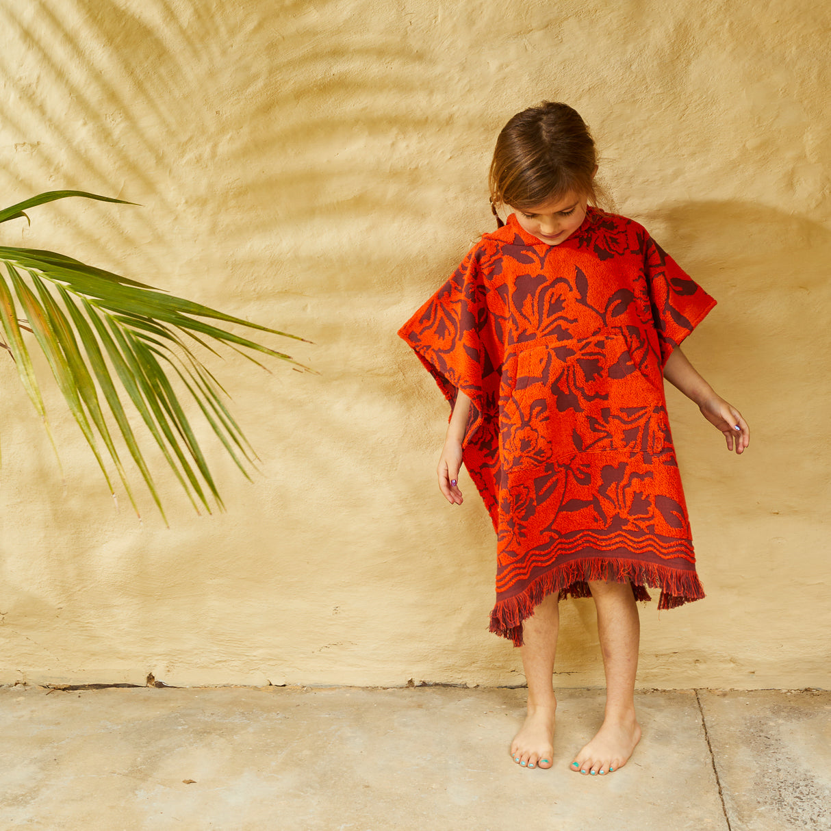 Rosalia Kids Poncho - Flame