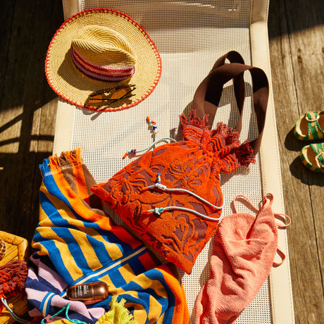 Rosalia Beach Tote - Flame