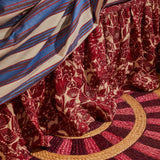 Lucia Linen Ruffle Valance - Crimson Queen