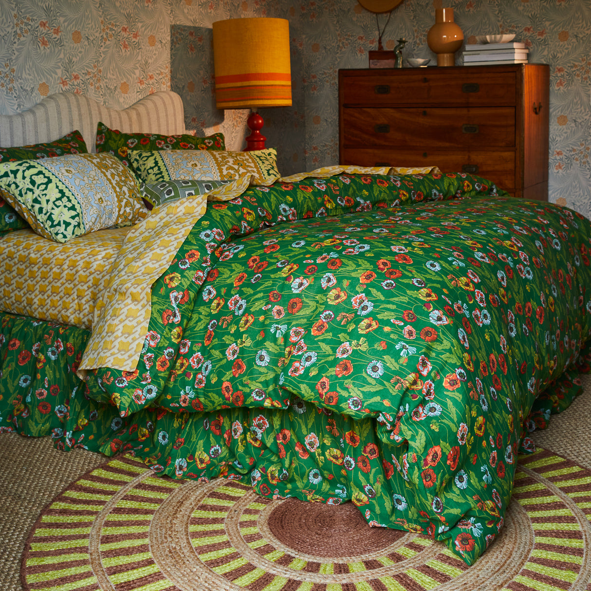 Delphine Linen Ruffle Valance Queen