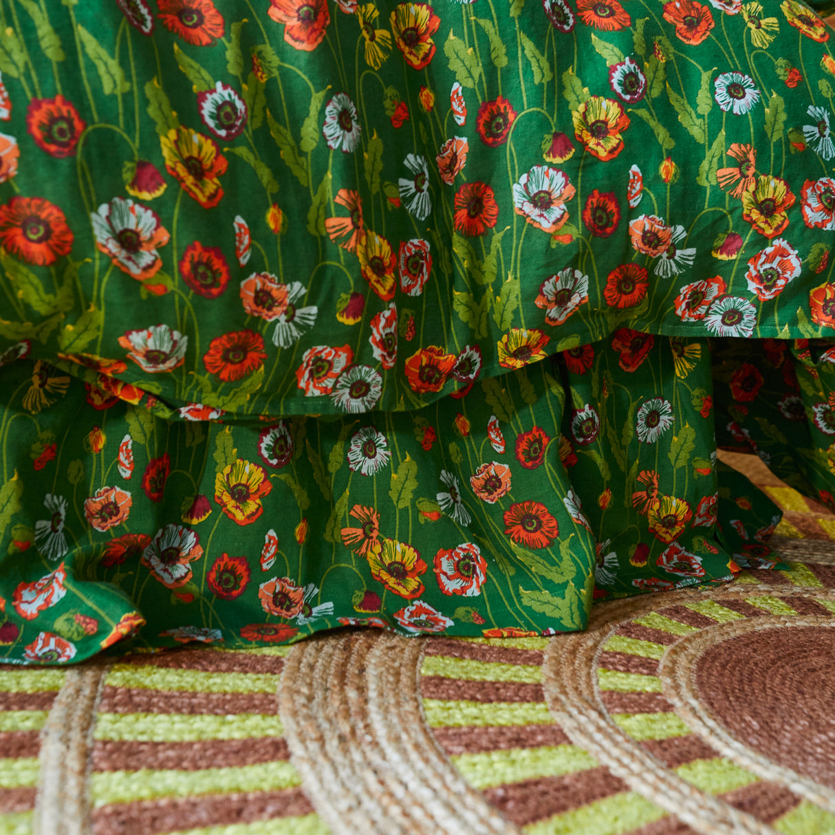 Delphine Linen Ruffle Valance Queen