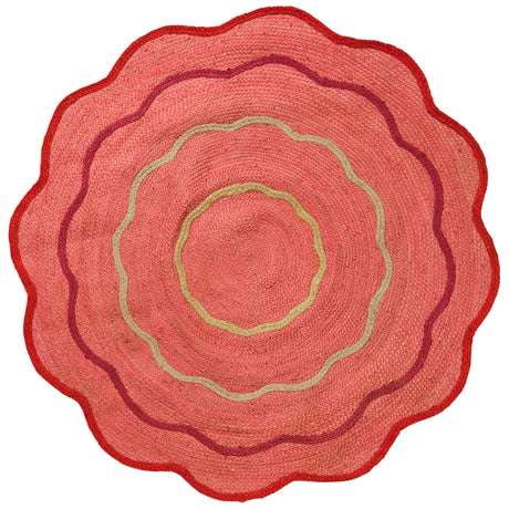 Alessa Jute Rug - Hibiscus