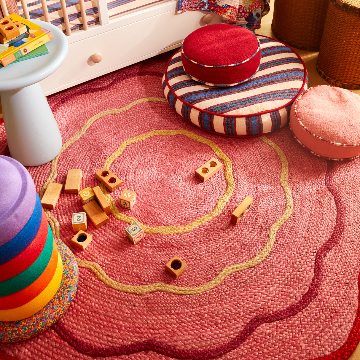 Alessa Jute Rug - Hibiscus