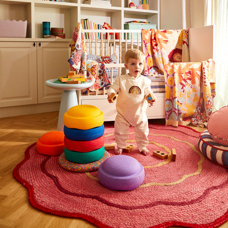 Alessa Jute Rug - Hibiscus