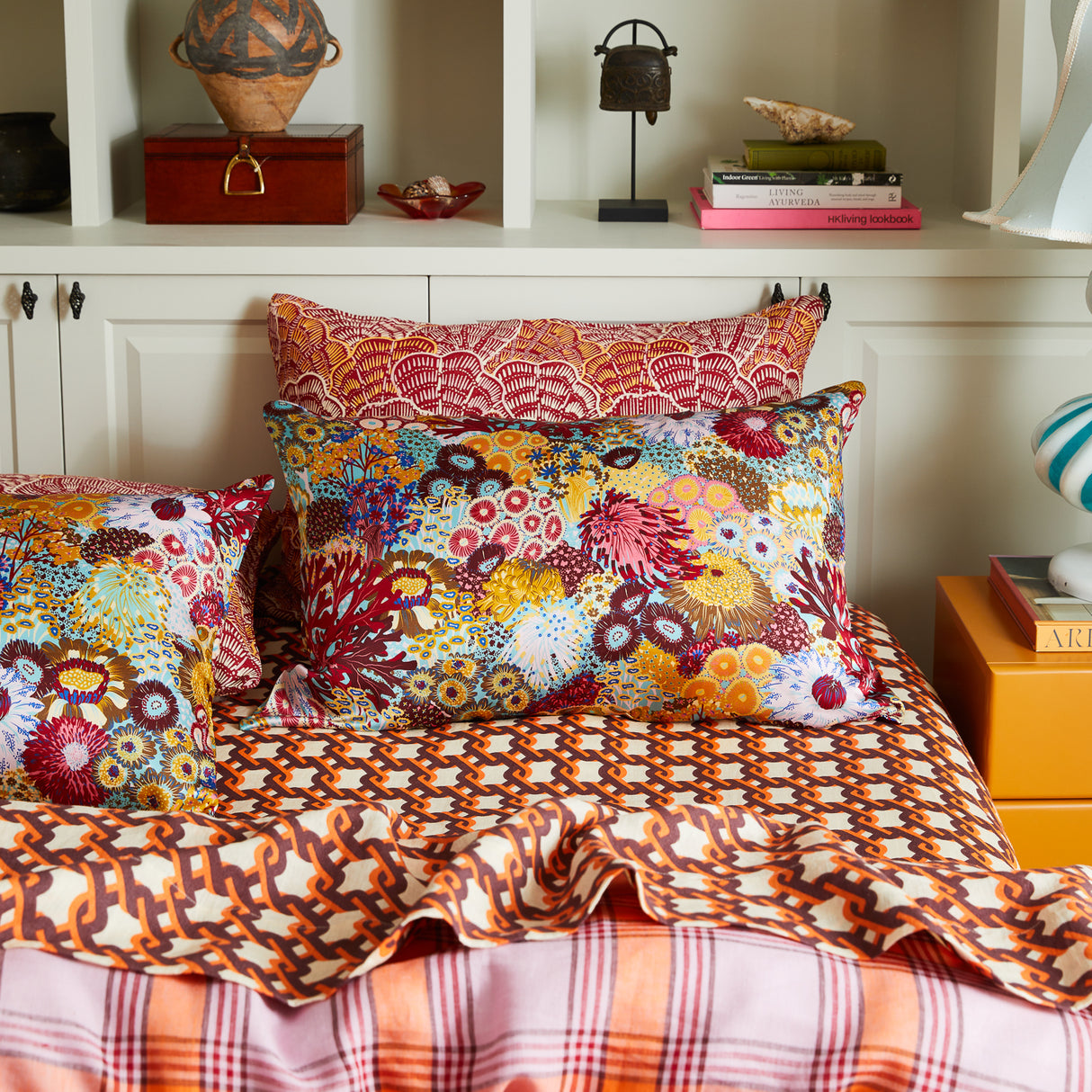 Coralie Silk Pillowcase - Cerulean