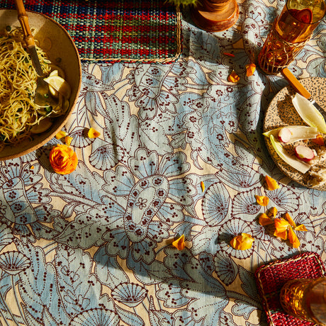 Lucia Table Cloth - Cerulean