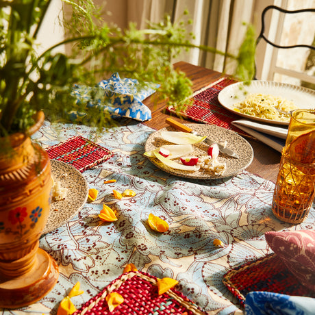 Lucia Table Cloth - Cerulean