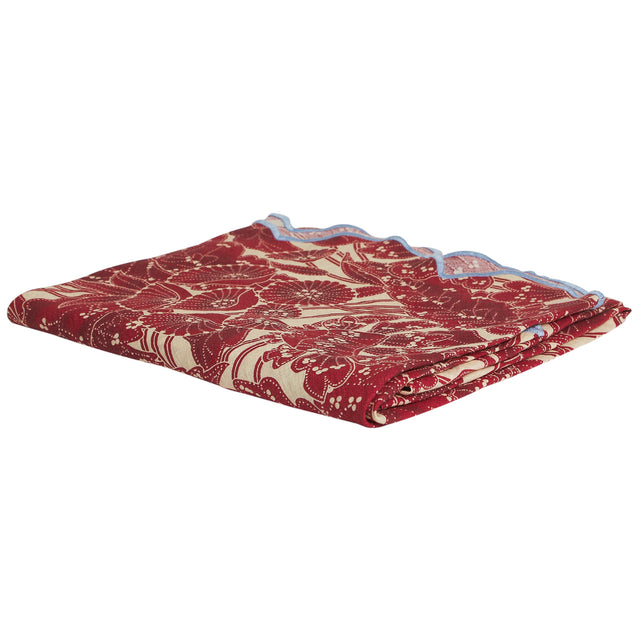 Lucia Round Table Cloth - Crimson