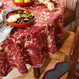 Lucia Round Table Cloth - Crimson