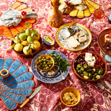 Lucia Round Table Cloth - Crimson