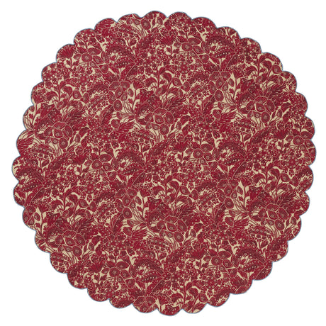 Lucia Round Table Cloth - Crimson