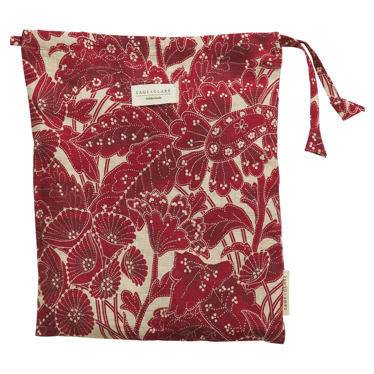 Lucia Round Table Cloth - Crimson