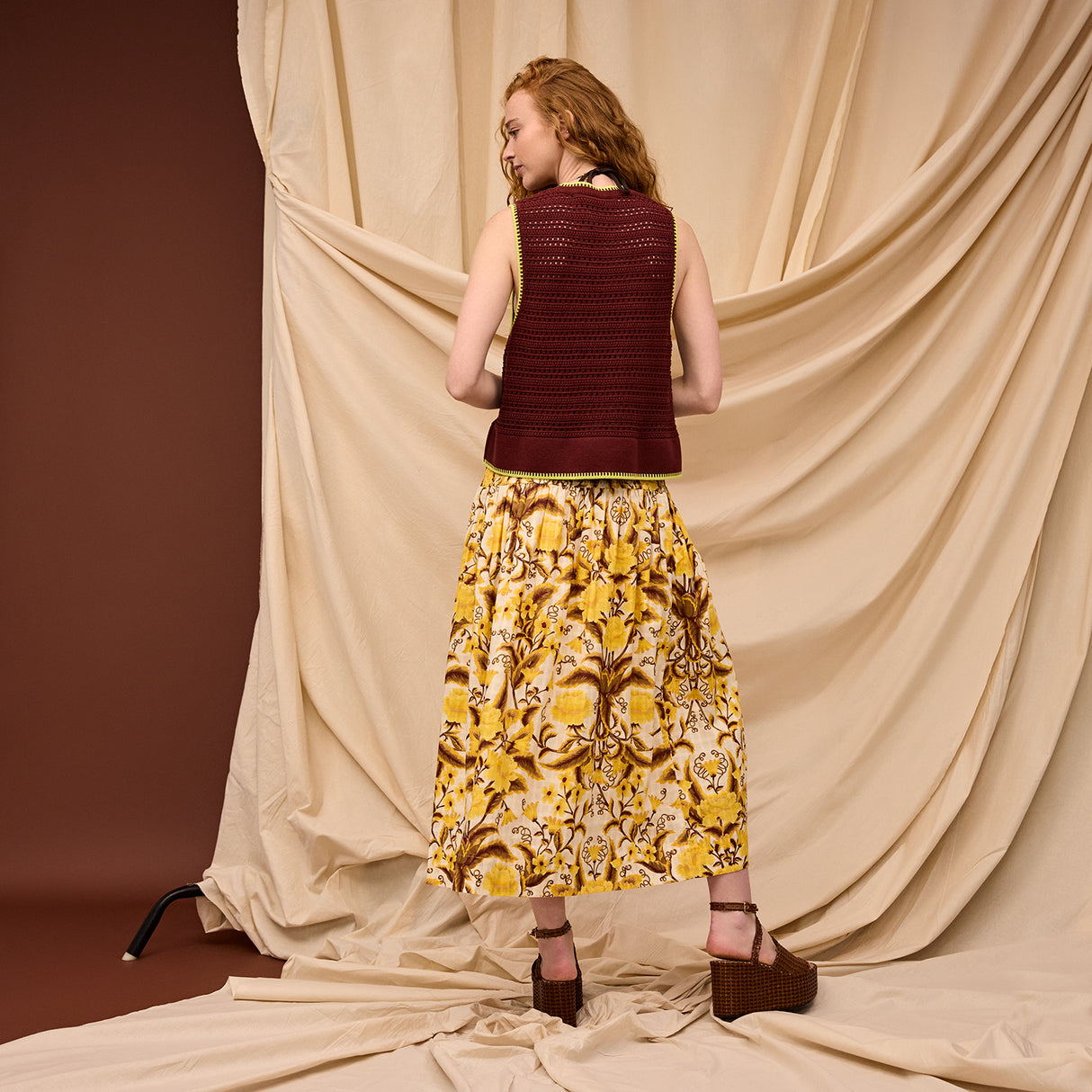 Natalina Knit Top - Garnet