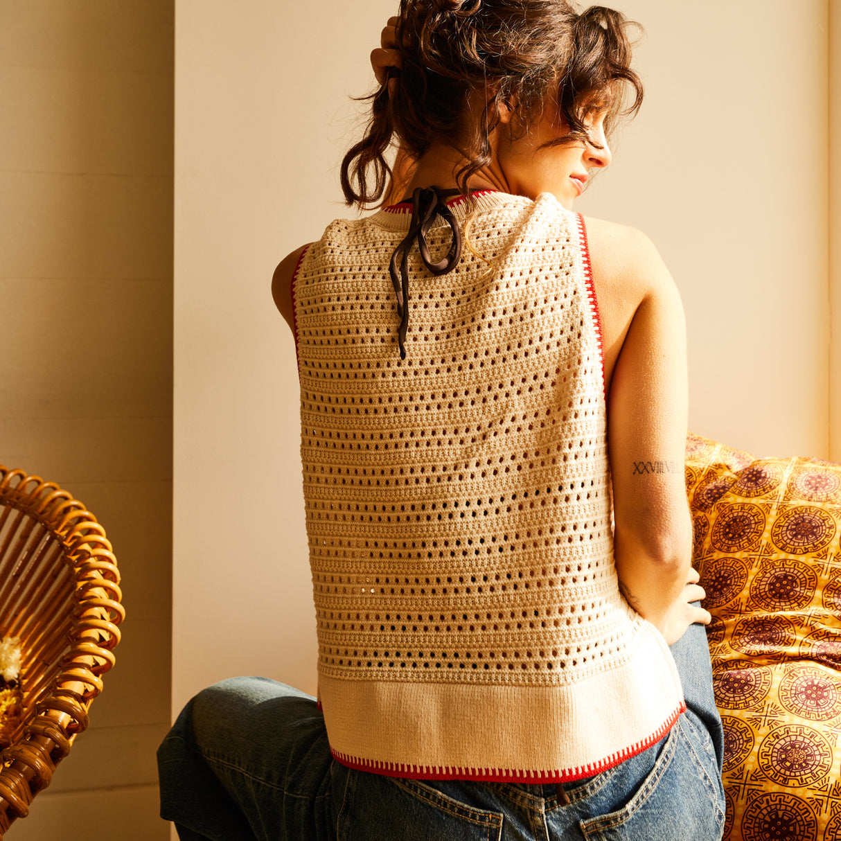 Natalina Knit Top - Pearl