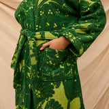 Lucia Towelling Robe - Kelp
