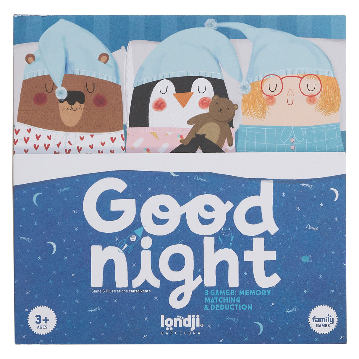 Londji 3-in-1 Memory Game - Good Night