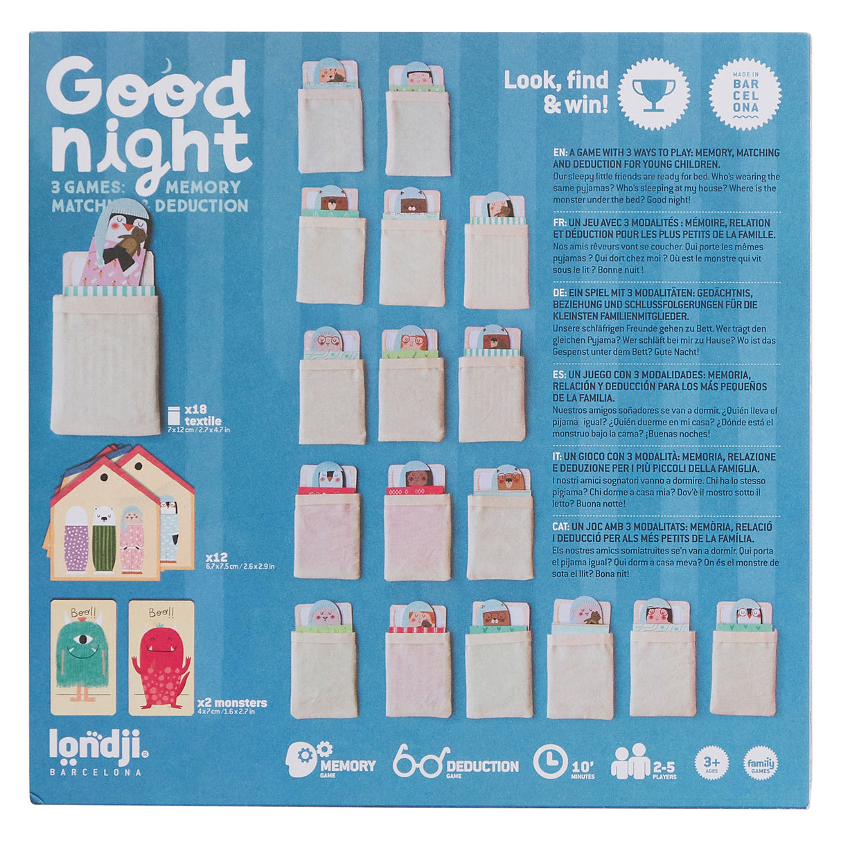 Londji 3-in-1 Memory Game - Good Night