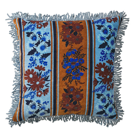 Devi Velvet Cushion - Blue Jean Feather Insert