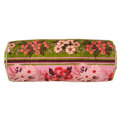 Devi Velvet Bolster Cushion - Rosewater Feather Insert