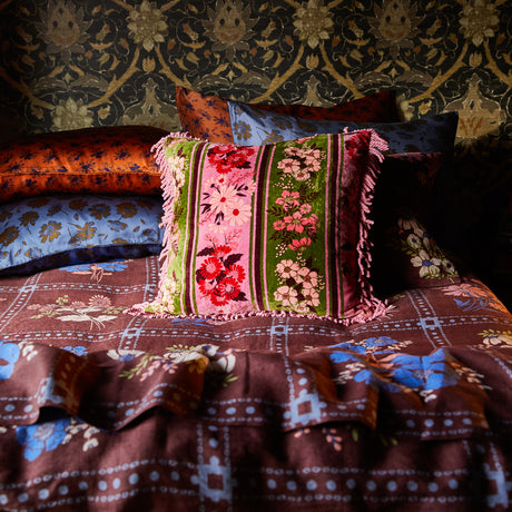 Devi Velvet Cushion - Rosewater Feather Insert